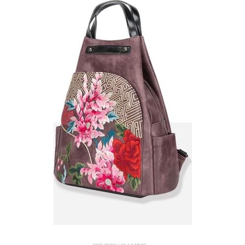 PINK SUGAO Women's Backpacks With Embroidery