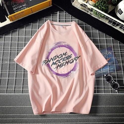 VERSMA Korean Casual Graffiti Printed Reflective T-shirts Men Women Summer Oversized Round Neck Unisex Tshirts Male Dropshipping