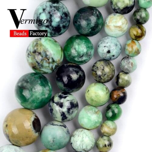 Natural Mineral Beads 6/8/10MM Variscite Gemstones Stone Round Beads For Jewelry Making Bracelets Necklace Accessories 15