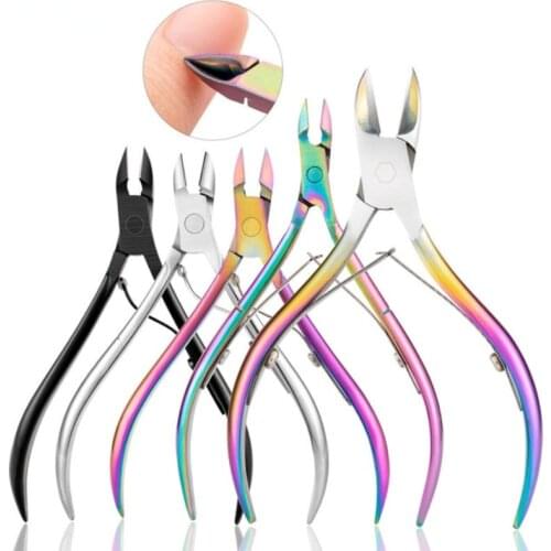 1PC Professional Nail Cuticle Scissor Fingernail Cuticle Nipper Trimming Stainless Steel Nail Clipper Cutter Plier Manicure Tool