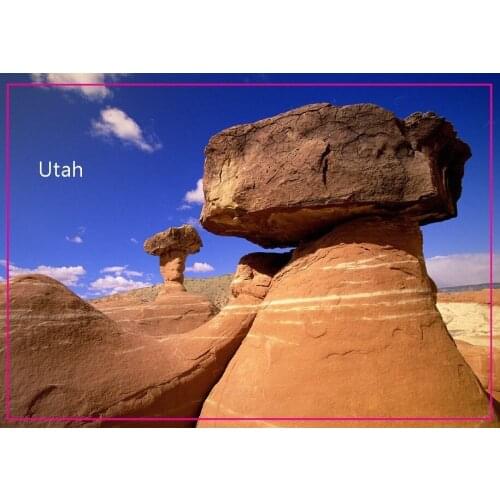 USA Travel Magnets Gifts , United States Grand Staircase-Escalante National Monument Tourist Rectangle Metal Fridge Magnet 5322