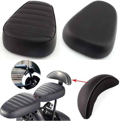 Motorcycle Seat Passenger Sissy Bar Backrest Cushion Pad For Harley Honda Suzuki Kawasaki Electric Scooter Black Leather Seats