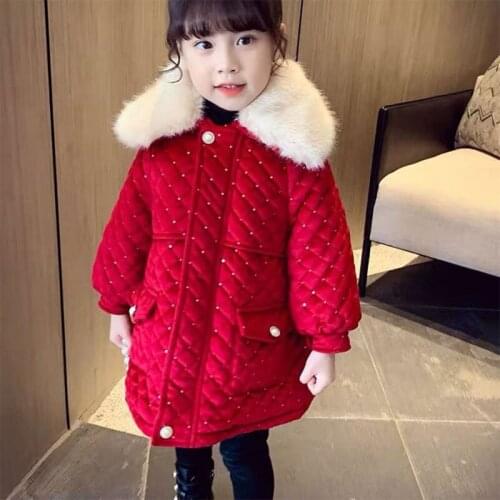 Girls' cotton padded jacket 2020 new middle school and university childrens western winter cotton padded jacket Korean girls' m