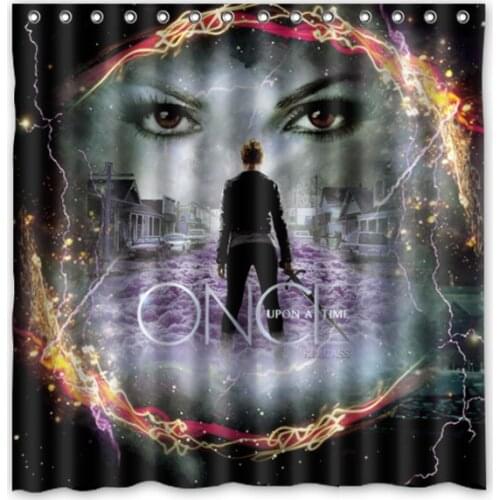 Once Upon a Time DIY Waterproof Bath Shower Curtain Mildew Resistant Custom Bathroom Curtains Spa Decorative Screens 180*180cm