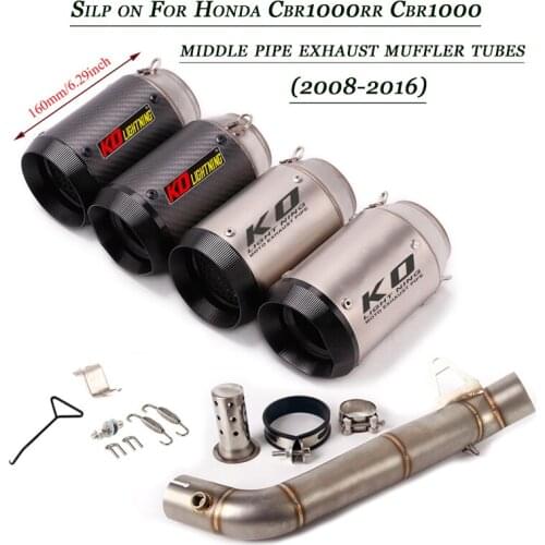 Motorcycle Middle Pipe Exhaust Muffler Tuebs DB Killer Set System Silp on for Honda CBR1000 CBR1000RR 2008-2016 US Version