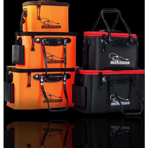 WALK FISH 11/19/23/28/35L Collapsible Folding Thicken EVA Live Fish Box Tank Bucket Outdoor Fishing Tackle Fishbox Storage Bag