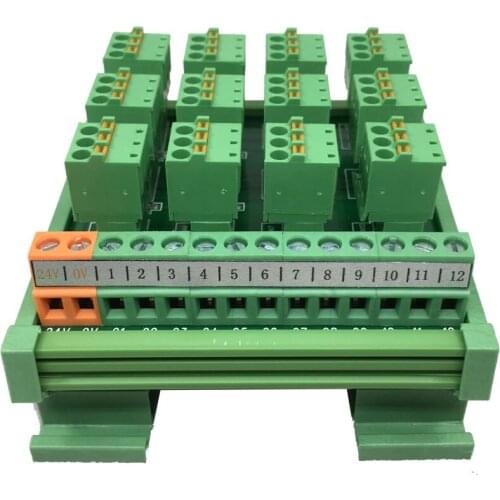 PLC 12-channel, 2-wire, 3-wire NPN Input Spring Terminal IO Photoelectric Proximity Magnetically Open Switch Sensor Terminal