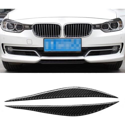 2X Auto Bumper Corner Guard Cover Anti Scratch Protector Carbon Fiber Sticker Headlight Eyebrow Cover Trim Car Accessories