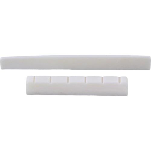 2 in 1 Durable Guitar 80mm Bone Bridge Saddle Nut for Classical Guitar