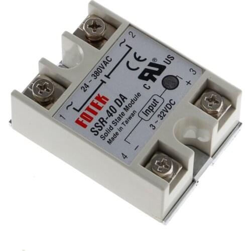 24V-380V SSR-40DA 40A 3-32V DC-AC Solid State Relay Module New
