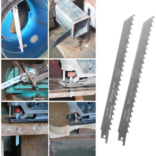 2pcs 228mm Stainless Steel S1111K 3TPI S1111D 6 TPI Reciprocating Saw Blade For Cutting Wood