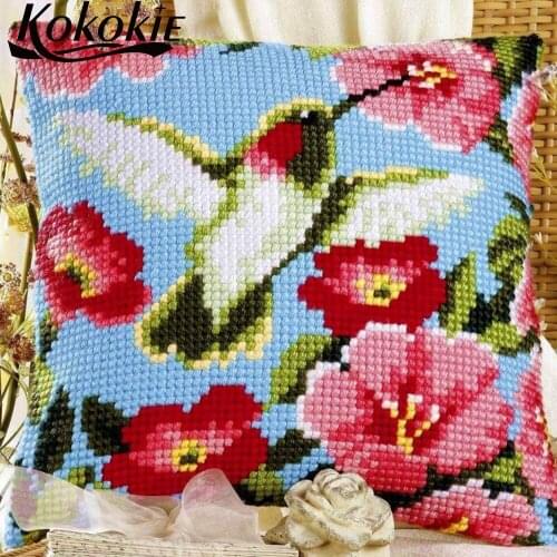 3d embroider mat diy Cross stitch kits pillow kit fabric embroidery yarn Needlework Sets knitting needles kit for pillowcase
