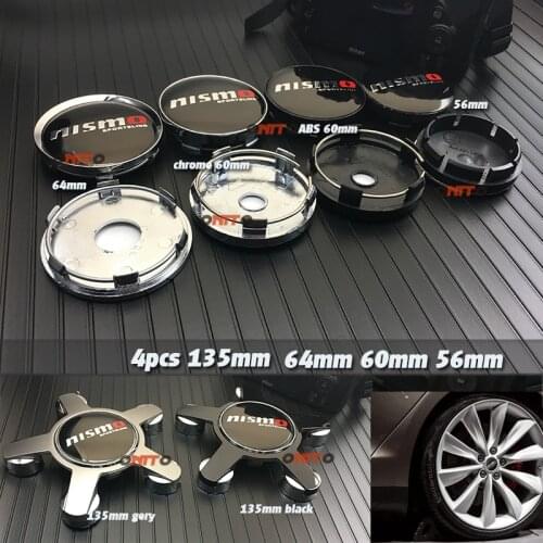 4pcs/set NISMO Logo Car Wheel Badge Center caps for Skyline 180SX GTR R35 R50 Qashqai Tiida S13 S14 Car Styling