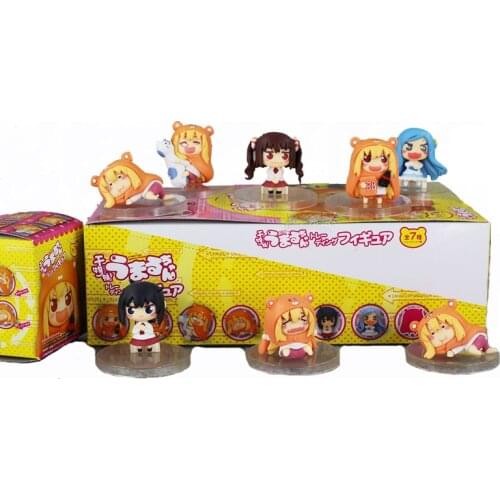 8Pcs/Lot Anime Sankaku Head Himouto! Umaru-chan Doma PVC Action Figure Toys Colletible Model XMAS Gifts