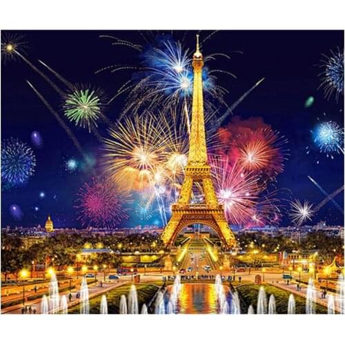 Diamond Painting DIY 5d Fireworks Tower Diamond Cross Stitch Full Drill Diamond Rhinestone Christmas Decorations for Home