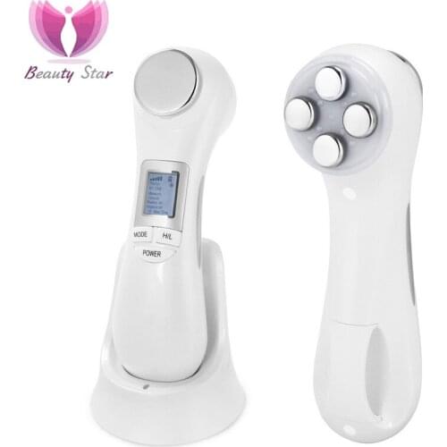 Beauty Star RF Radio Frequency LED Photon EMS Ultrasound Face Lifting Skin Tighten Wrinkle Removal Skin Care Face Eye Massager