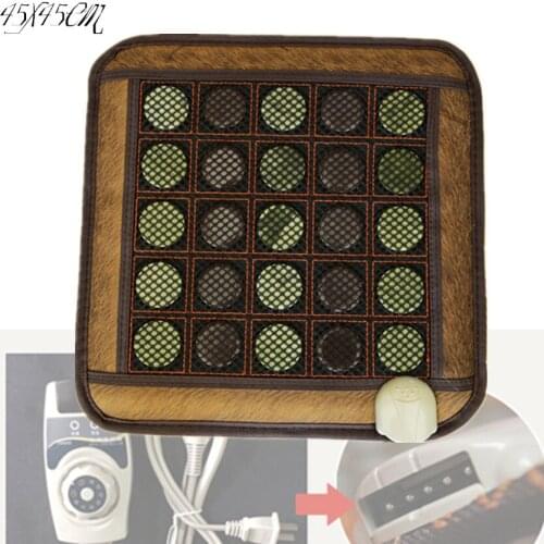 Free shipping Natural jade cushion health Seat heaters heated cushion office cushion 45*45CM