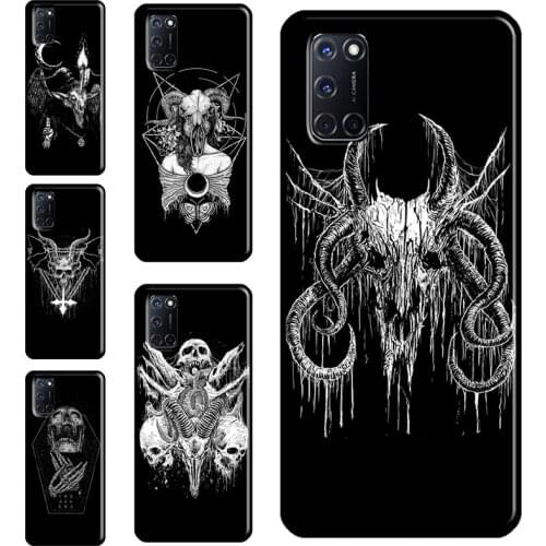 Satanic Scary Skull Case For OPPO A52 A72 A92 A83 A91 A93 A15 A3S A5S A1K F7 Reno2 Z A31 A53 A5 A9 2020 Cover