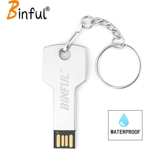 New Binful usb flash drive 4GB 8GB 16GB 32GB 64GB 128GB pen drive pendrive флешка waterproof silver u disk memoria cel usb stick