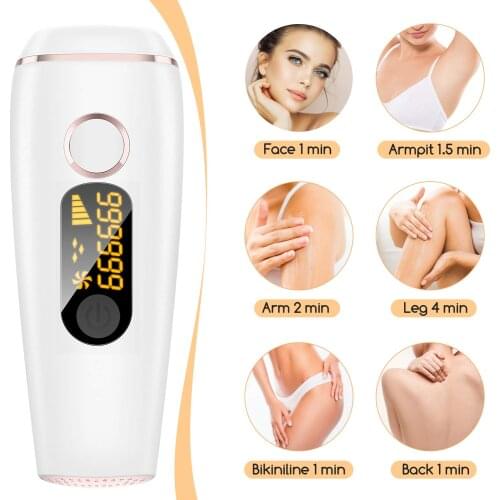 IPL Permanent Laser Hair Epilator Upgraded to 999999 flashes ,Professional Painless Home use Hair Remover for Facial Whole body