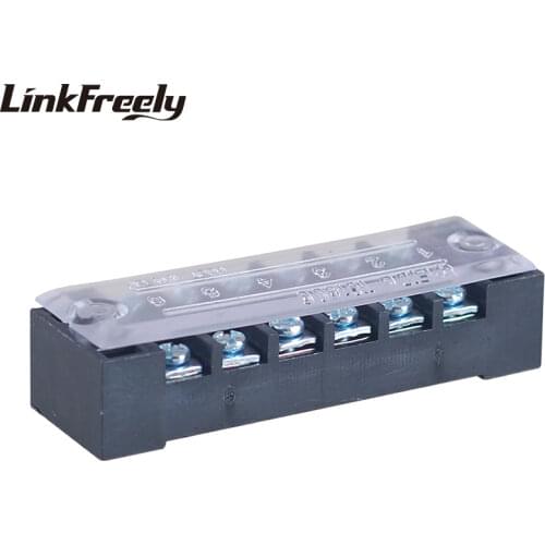 TB2506 2pcs Dual Row Screw Terminal Block Strip 6P 25A /600V Electrical Wire Connector Terminal Fast Crimp TB 15A 45A Terminals