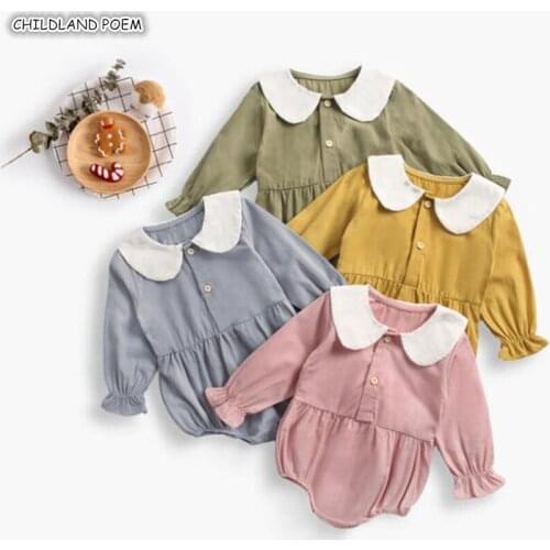 Newborn Baby Rompers 2019 Spring Baby Clothes Long Sleeve Baby Girl Romper Toddler Infant Baby Jumpsuit For Girls Boys Romper