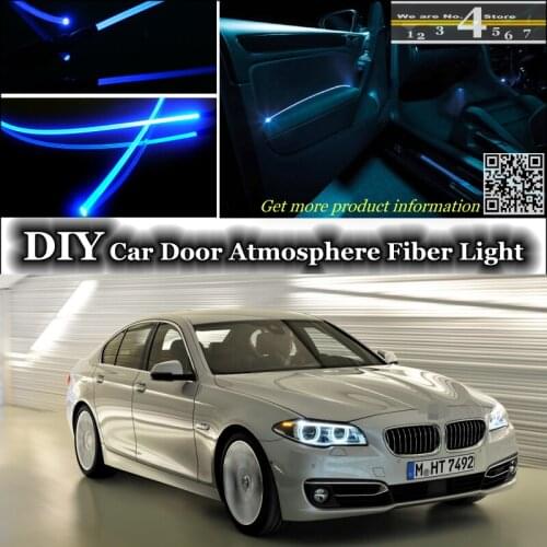 Interior Ambient Light Tuning Atmosphere Fiber Optic Band Lights For BMW 5 M5 F10 F11 F07 Door Panel illumination (Not EL light)