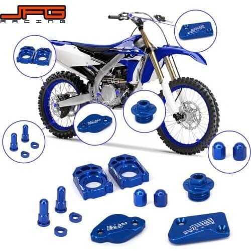 Motorcycle Brake Fluid Reservoir Cover Axle Block Set For YAMAHA YZ125 YZ250 YZ250F YZ450F YZ125X YZ250X WR250F WR450F YZ250FX