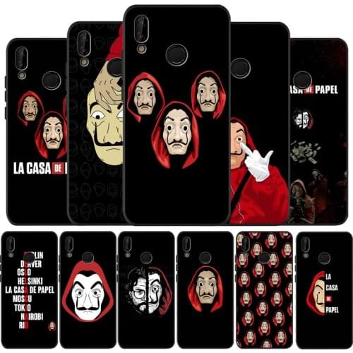 La Casa De Papel Money Heist Black Soft Phone Case For Huawei 40 30 20 10 9 Lite Pro P smart 2019 Y6 Y6 Prime2019 Y9 2018