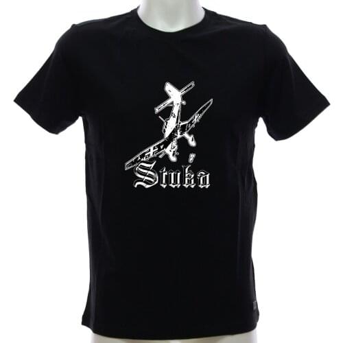 Men 2019 Summer Round Neck MenS T Shirt Hipster Cool O Neck Tops Stuka Luftwaffe T-Shirt Serie Military Collectiont Shirt Logo