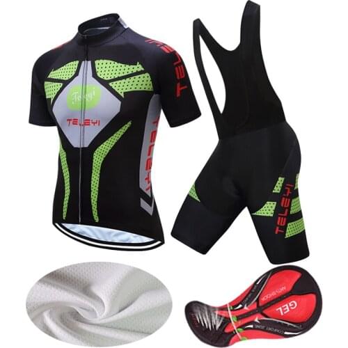 Men Summer Bicycle Clothing BIB Gel Pad Shorts 2021 Cycling Jersey Set Sport Dress Male Bike Clothes MTB Suit Team Kit Uniform