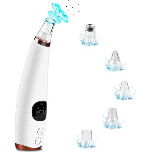 Dropshipping Blackhead Remover Facial Pore Clean Acne Extractor Kit Blackhead Remover Suction Tool 6 Replaceable Suction Heads