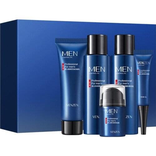 Five Piece Set Oil Control Cleansing Moisturizing Refreshing Men Skin Care Product