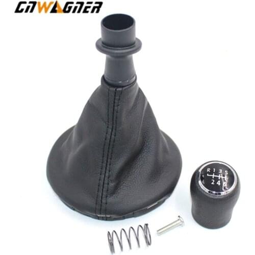 Car gear shift knob for Volkswagen Transporter T5 T6 MKV MKVI (03-11) 5 6 speed Gear Shift Knob Lever Stick Gaiter Boot Cover