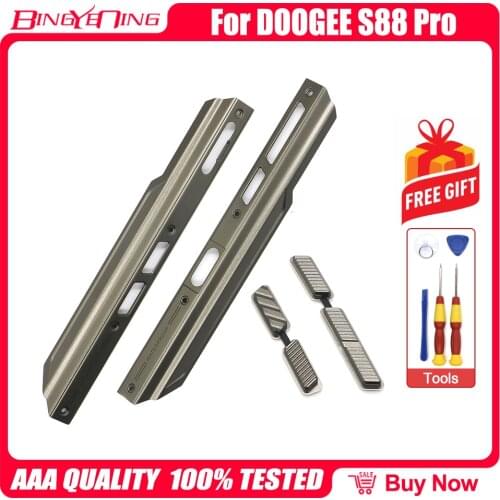 New Housing A Front shell Middle Side Plastic Frame Cases Middle Case + Power Volume SOS Button Repair Parts For Doogee S88 Pro