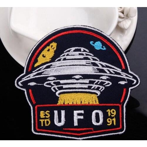 Prajna Diy Alien Ufo Patch Punk Accessories Metal Patches For Clothing Badges Patch For Clothes Iron On Patches Embroidery Strip