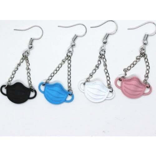 New Style Personality Matte Spray Mask Earrings Womens Fashion Jewelry Funny Creative Birthday Gifts For Friends/Girlfriend