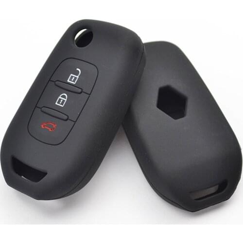 Silicone Car Flip Key Case For Renault Kadjar Captur Symbol Koleos Megane 2016 2017 2018 Cover Keyless Remote Fob Shell 3 Button