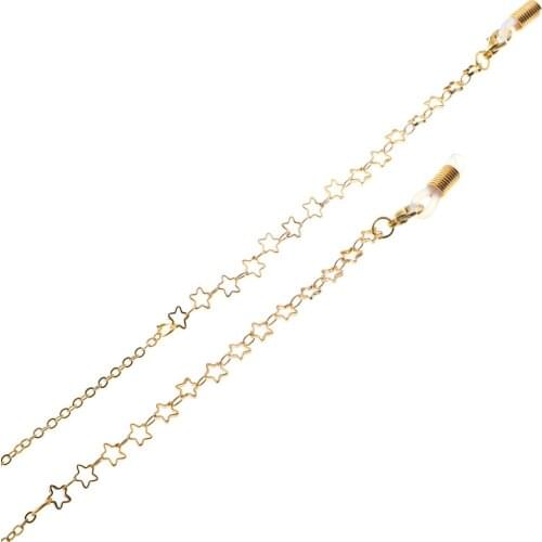 Sunglasses Lanyard Strap Sunglasses Accessories Vintage Metal Pentagram Eyeglass Chain For Reading Glasses bijoux femme