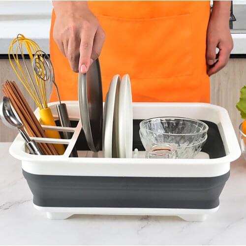 Portable Drying Rack Foldable Dish Rack Dinnerware Organizer Home Shelf Kitchen Storage Holder Drainer Bowl Tableware Plate