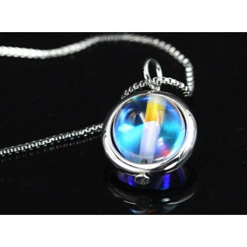 Sterling Silver Ball Necklace Pendant for Women Romantic Moonstone Fine Jewelry Bijoux Femme Bizuteria Pendants for Luxury