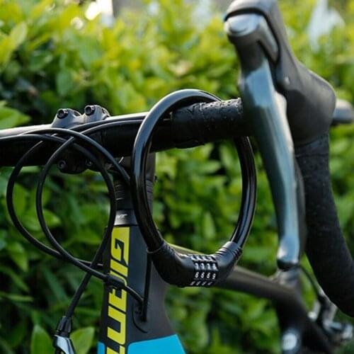 Bicycle Ring Lock Anti-theft Round Steel Cable Lock lock Lock Portable Ring Road Liquid-Proof Riding Tool Mountain Bike Min X5G1