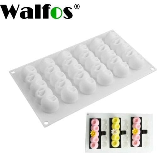 Walfos 6-Concave Ball Long Strip-Shaped Silicone Mouse Cake Mold 3d Baking Tools Dessert Decoration Bakeware For Wedding