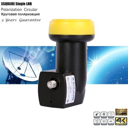 Xsquare Circular LNB For Satellite Receiver триколор тв KU Band Quad Single LNBF 4K Waterproof 3 Years Guarantee