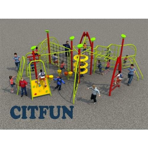 Factory price Funny outdoor playground climbing frames, kids climbing structure OP16-255D