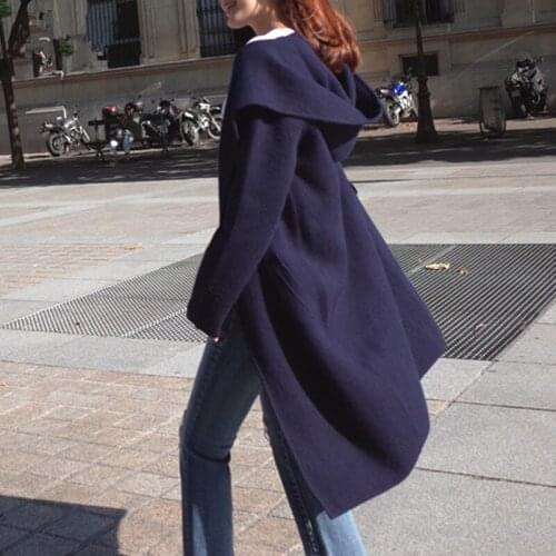 KMETRAM Cardigan Sweater Women Clothes 2020 Autumn Winter Jacket Women Hooded Long Trench Coat Female Casaco Feminino MY3475