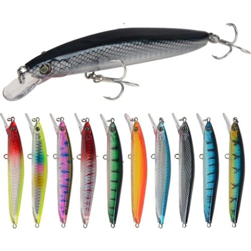 11cm/13g Hard Floating Minnow Plastic Artificial Bait Topwater Crankbait Quality Hooks Swimbait Fish Tackle Winter Japan