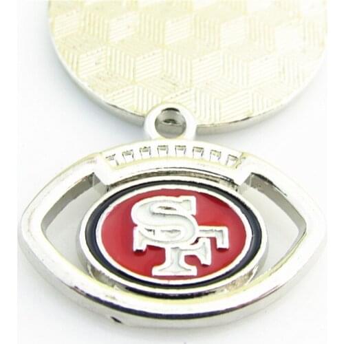 10pcs Alloy Enamel Football SF Team Dangle Charms Pendant Fit DIY Earrings Bracelet Necklace Making