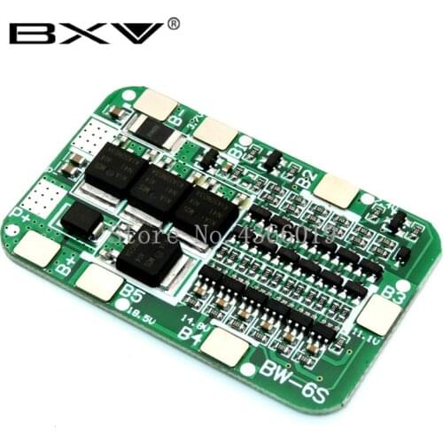 10pcs/lot 6S 15A 24V Lithium Protection Board For 6 Pack 18650 PCB BMS Li-ion Battery Cell Module