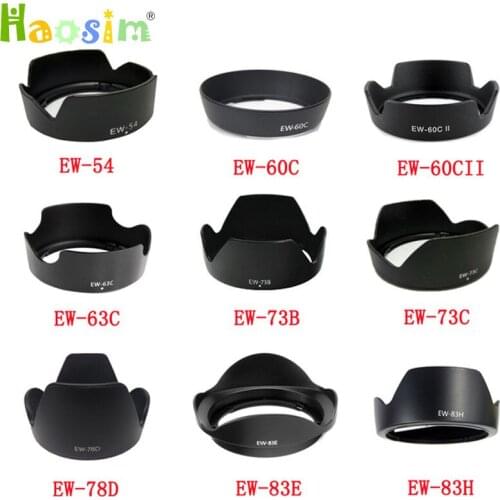 10pcs/lot for EW-54 EW-60C EW-60CII EW-63C EW-73B EW-73C EW-78D EW-83E EW-83H camera Lens Hood for canon lens camera